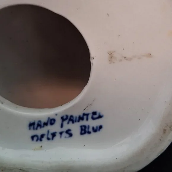 Vintage Delft Blue Ceramic Dog Coin Bank – Hand Painted Blue & White Collectible - Picture 12 of 12